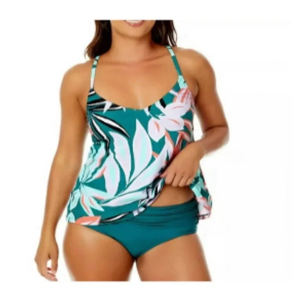ANNE COLE SIGNATURE Zesty Tropical Tankini Top(no bottoms) NWT #003 - Picture 3 of 5